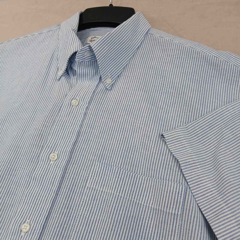 Vintage Sears Roebuck XL 17 Mens Shirt USA Oxford Cloth University 24x29 OCBD